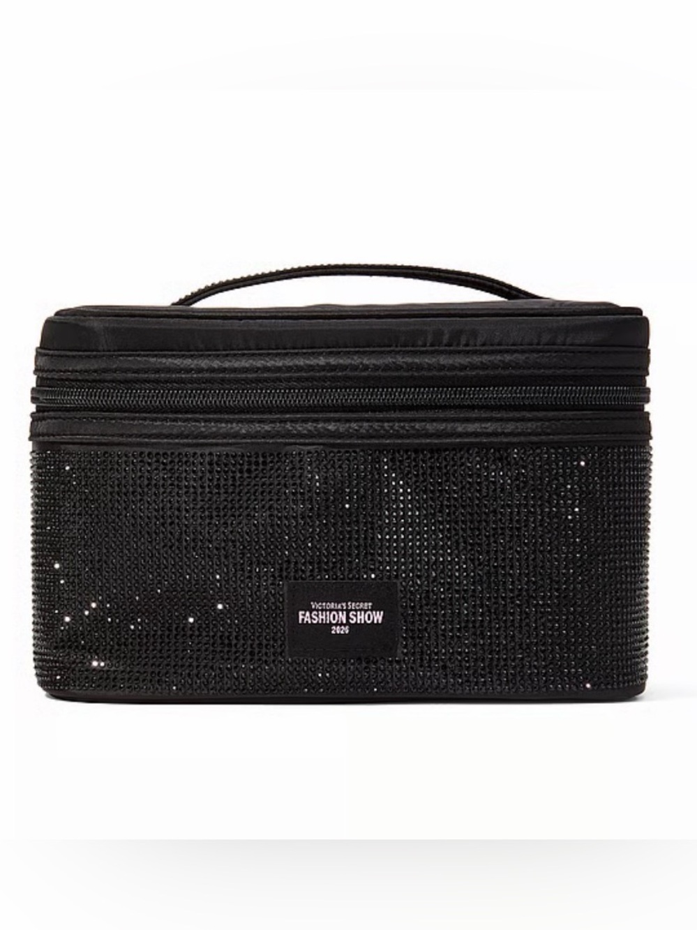 Victoria Secret  Rhinestone Embellished Black Vanity Case.NWT